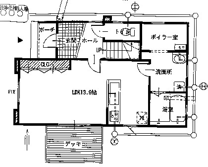 高田字朝日山　売家 間取り図 