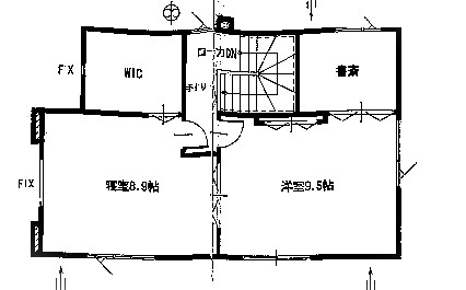 高田字朝日山　売家 間取り図 