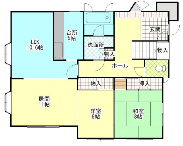油川大浜　売家 間取り図 