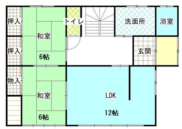 浅虫蛍谷　売家 間取り図 