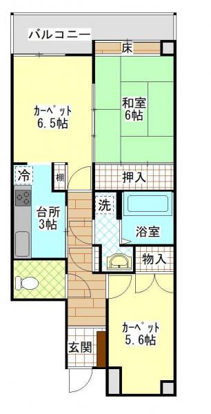 メゾンオーラ青森807号　売マンション 間取り図 