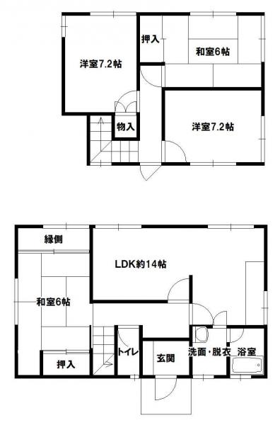 中古戸建 青森県青森市富田4丁目23-23 JR奥羽本線新青森駅 1480万円
