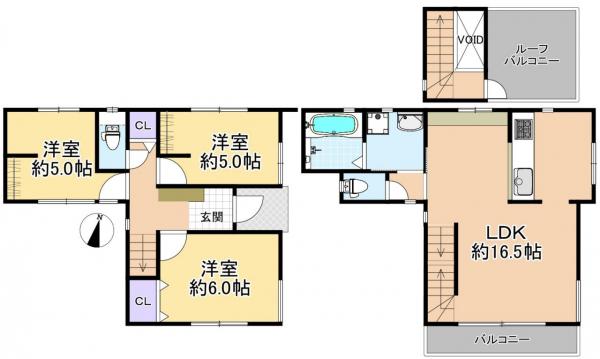 新築戸建 東久留米市学園町1丁目 西武池袋線ひばりヶ丘駅 4780万円