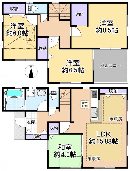 新築戸建 練馬区西大泉4丁目 西武池袋線大泉学園駅 4980万円