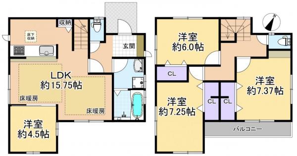 新築戸建 練馬区西大泉4丁目 西武池袋線大泉学園駅 4680万円