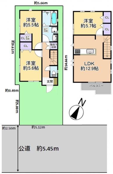 新築戸建 練馬区東大泉5丁目 西武池袋線大泉学園駅 6780万円