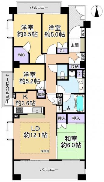 中古マンション 東京都練馬区上石神井３丁目２６－１８ 西武新宿線上石神井駅 6,180万円