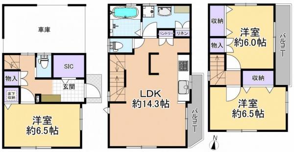 新座市栄４丁目 参考プラン間取図