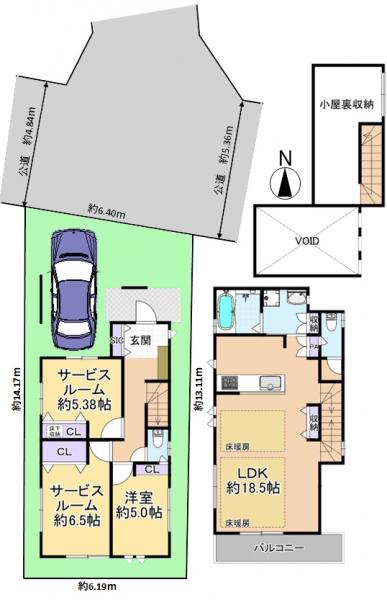 新築戸建 練馬区関町北４丁目 西武新宿線武蔵関駅 6,880万円