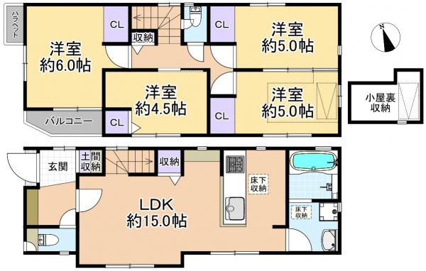新築戸建 練馬区西大泉５丁目 西武池袋線保谷駅 6,030万円