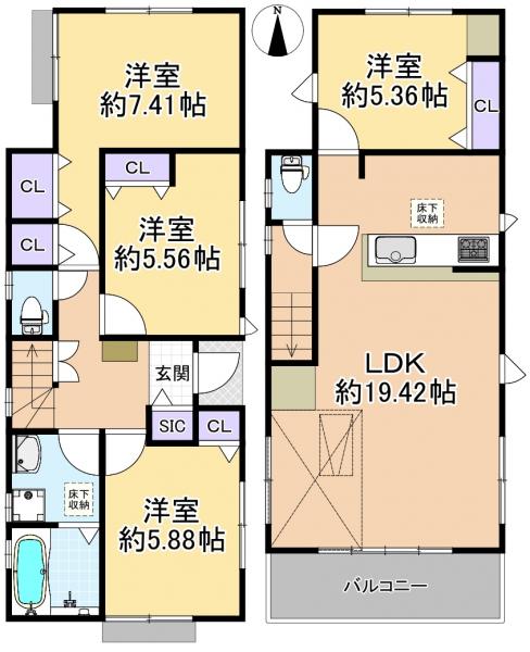 新築戸建 西東京市東町5丁目 西武池袋線保谷駅 5,280万円