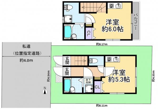 クレオ北町 間取り図 