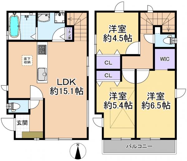 新築戸建 練馬区大泉学園町5丁目 西武池袋線大泉学園駅 5,180万円