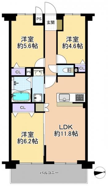 中古マンション 練馬区谷原2丁目 西武池袋線石神井公園駅 4,290万円