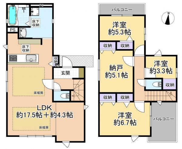 新築戸建 練馬区大泉学園町４丁目 西武池袋線大泉学園駅 5,999万円