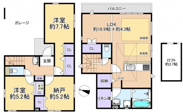 新築戸建 練馬区石神井町８丁目 西武池袋線石神井公園駅 7,499万円