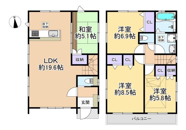 新築戸建 練馬区関町北３丁目 西武新宿線東伏見駅 6,880万円