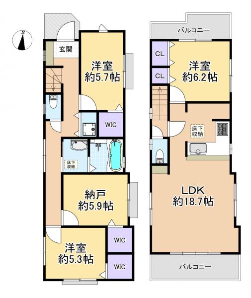 新築戸建 練馬区下石神井４丁目 西武新宿線上井草駅 8,180万円