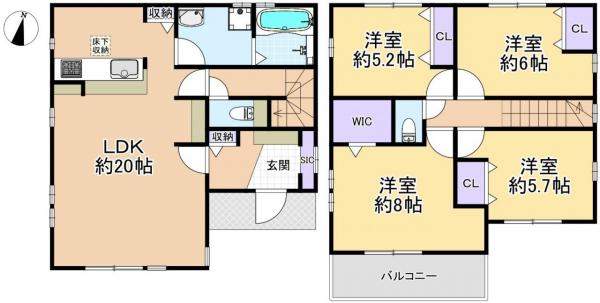 新築戸建 練馬区西大泉６丁目 西武池袋線保谷駅 6,199万円