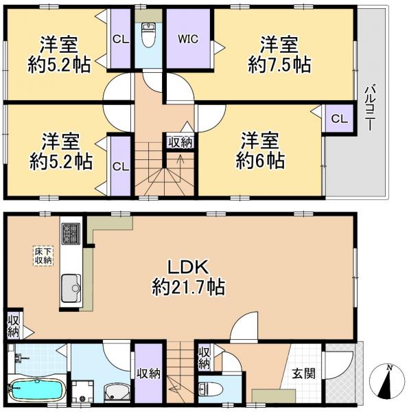 新築戸建 練馬区西大泉６丁目 西武池袋線保谷駅 6,299万円