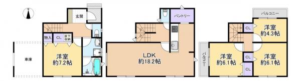 新築戸建 練馬区石神井台６丁目 西武池袋線大泉学園駅 5,980万円