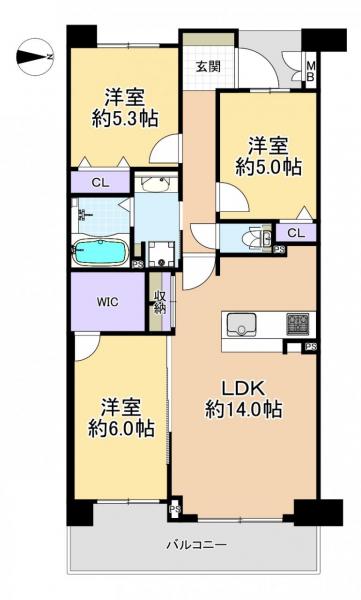 中古マンション 練馬区関町北５丁目 西武新宿線武蔵関駅 5,790万円