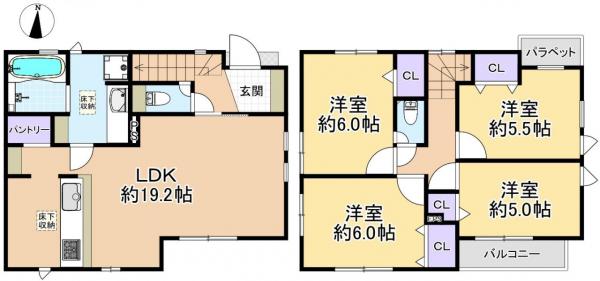 新築戸建 練馬区大泉学園町６丁目 西武池袋線大泉学園駅 5,580万円