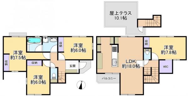 新築戸建 練馬区南大泉１丁目 西武新宿線武蔵関駅 6,280万円