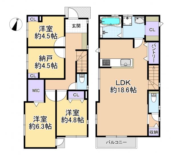 新築戸建 練馬区石神井台８丁目 西武新宿線武蔵関駅 5,980万円