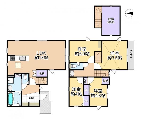 新築戸建 練馬区土支田4丁目 都営大江戸線光が丘駅 5,480万円