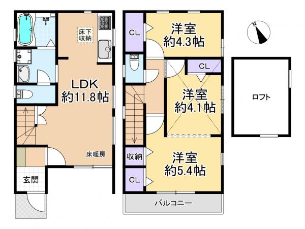 中古戸建 練馬区南大泉２丁目 西武池袋線保谷駅 4,480万円