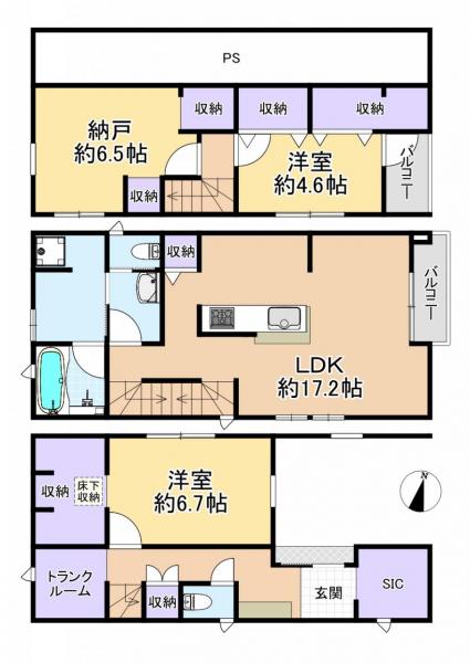 中古戸建 練馬区東大泉7丁目 西武池袋線大泉学園駅 6,580万円