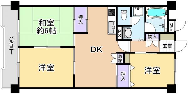 石神井公園サニーコーポ 間取り図 