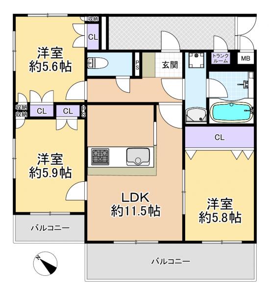中古マンション 練馬区関町北５丁目 西武新宿線武蔵関駅 3,999万円