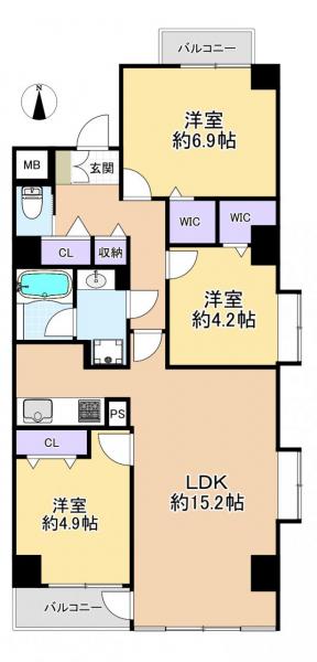 中古マンション 練馬区関町北１丁目 西武新宿線武蔵関駅 5,790万円