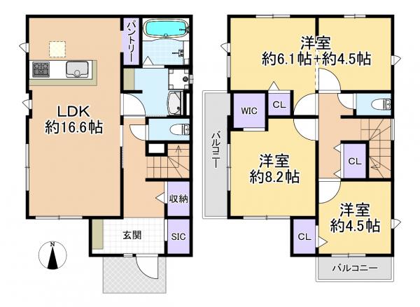 新築戸建 練馬区大泉学園町６丁目 西武池袋線大泉学園駅 5,999万円