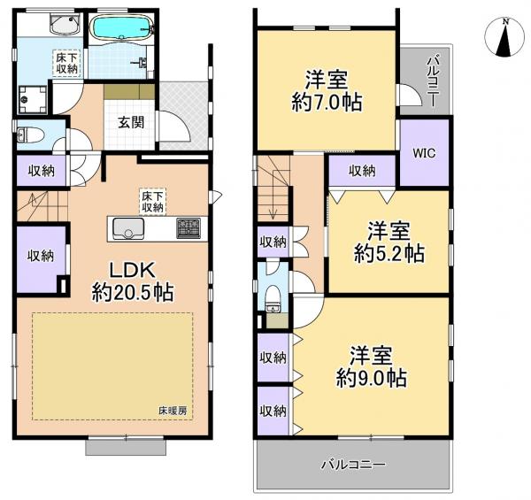 新築戸建 練馬区西大泉４丁目 西武池袋線大泉学園駅 6,480万円