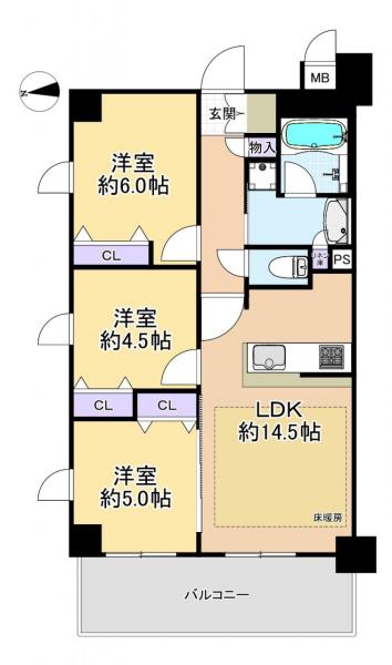 中古マンション 練馬区東大泉２丁目 西武池袋線大泉学園駅 5,980万円
