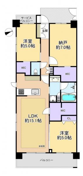 中古マンション 練馬区東大泉２丁目 西武池袋線大泉学園駅 7,480万円