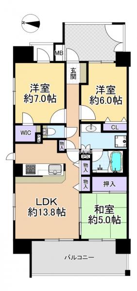 中古マンション 練馬区高野台４丁目 西武池袋線練馬高野台駅 5,280万円