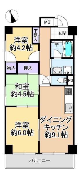 中古マンション 練馬区関町南４丁目 西武新宿線武蔵関駅 2,980万円