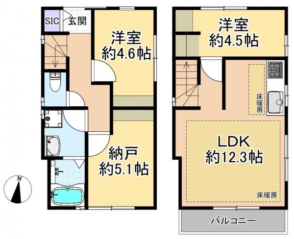 新築戸建 練馬区西大泉６丁目 西武池袋線保谷駅 3,280万円