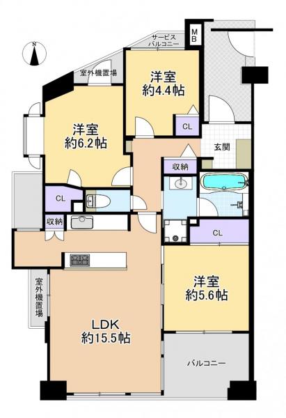 中古マンション 練馬区関町北５丁目 西武新宿線武蔵関駅 5,500万円