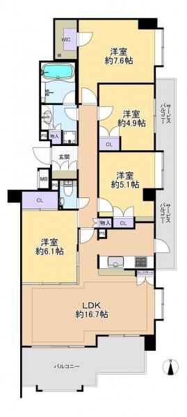 中古マンション 練馬区上石神井４丁目 西武新宿線武蔵関駅 7,280万円