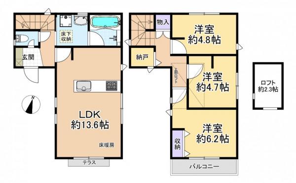 新築戸建 練馬区西大泉６丁目 西武池袋線保谷駅 4,680万円