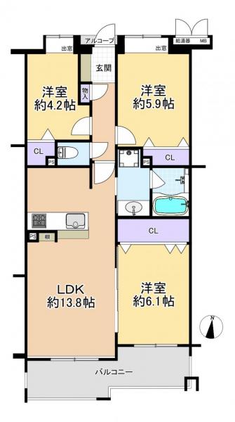 中古マンション 練馬区関町北４丁目 西武新宿線武蔵関駅 5,899万円