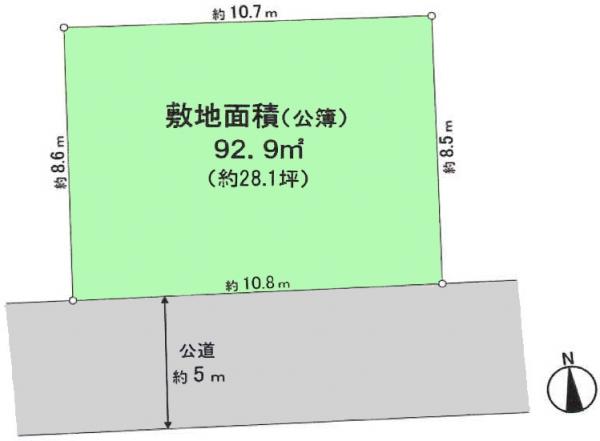 土地 練馬区西大泉２丁目 西武池袋線大泉学園駅 4,480万円