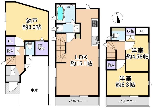 新築戸建 東京都練馬区大泉学園町2丁目1-19 西武池袋線大泉学園駅 4798万円