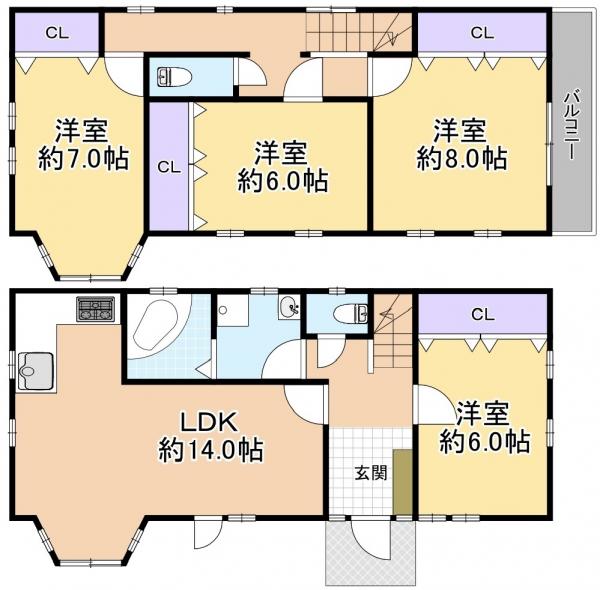 中古戸建 埼玉県上尾市小泉3丁目 JR高崎線上尾駅 1790万円