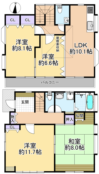中古戸建 東京都練馬区南大泉2丁目 西武新宿線東伏見駅 4299万円